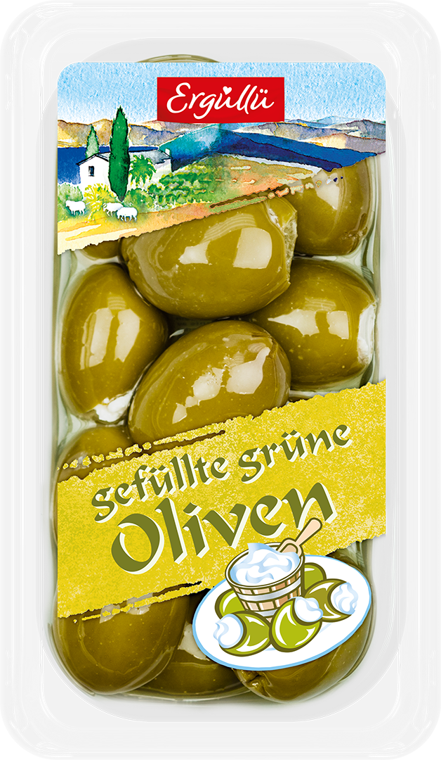 Ergüllü Gefüllte grüne Oliven